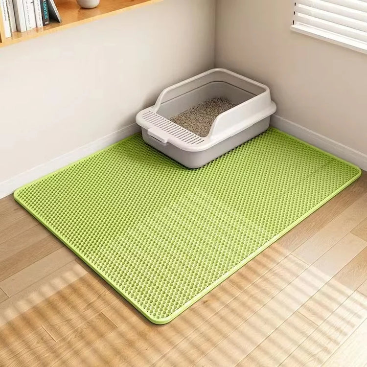 Double Layer Cat Litter Mat Waterproof Toilet Rug
