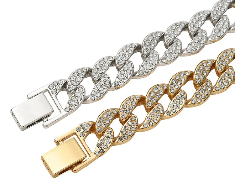 Dog Gold Chain Luxury Diamond Collar Metal Necklace