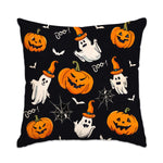 1pc/4pcs Halloween decoration pillow cover, trick or treat cushion cover, ghost, pumpkin head, bat decoration sofa cushion cover