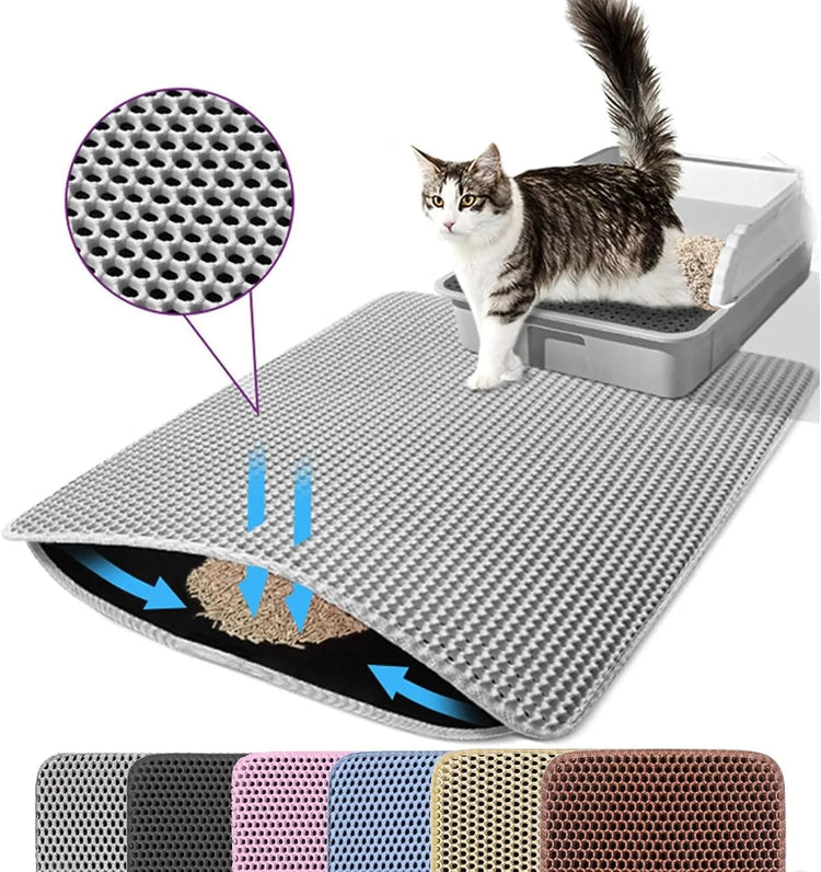 Cat Litter Mat Double Layer Non Slip Waterproof Mat
