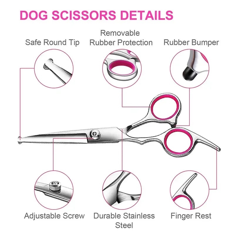 Pet Safe Grooming Scissors Stainless Steel Dog Shears