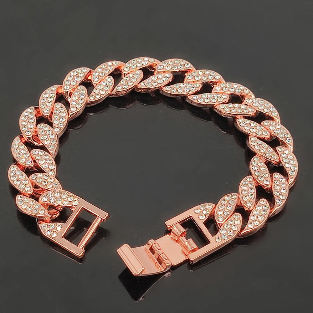 Dog Gold Chain Luxury Diamond Collar Metal Necklace