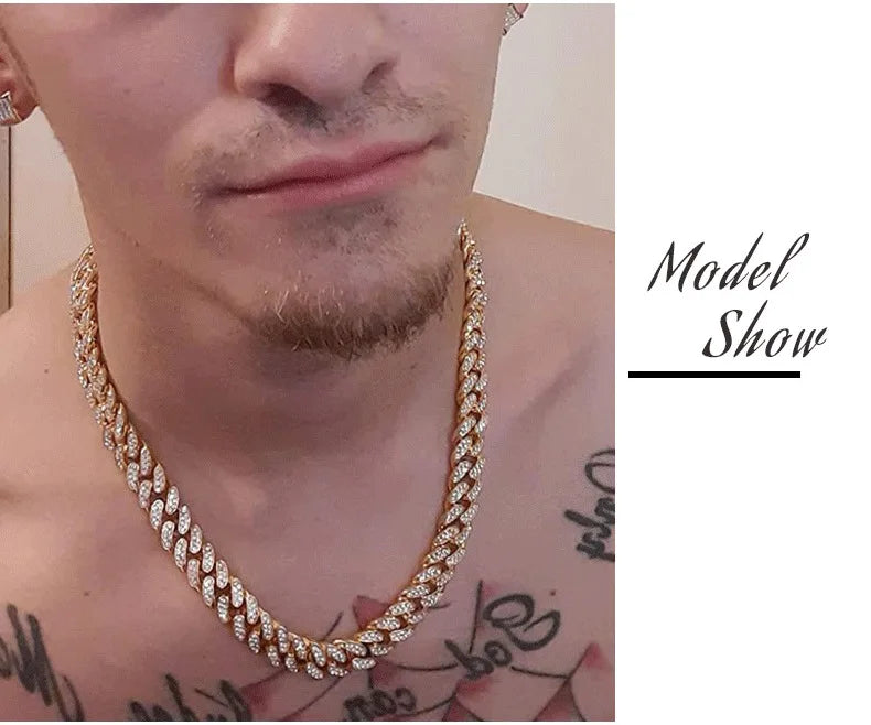Dog Gold Chain Luxury Diamond Collar Metal Necklace
