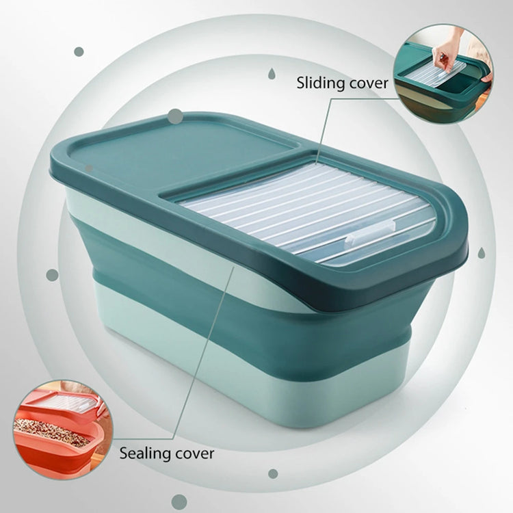 Collapsible Cat Dog Food Storage Container Airtight Box